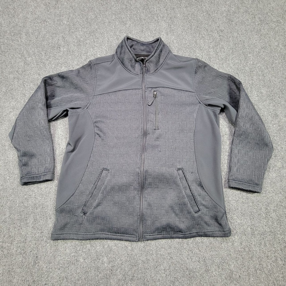 SwissTech‎ Jacket Womens 2XL Greystone Full Zip Stretch Fleece Outdoor Pockets